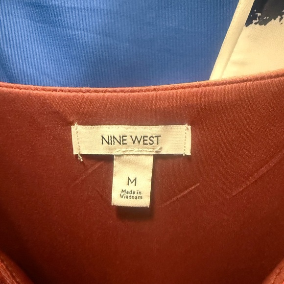 Nine West Orange Red Sundress Sleeveless Spaghetti Strap - Picture 7 of 8